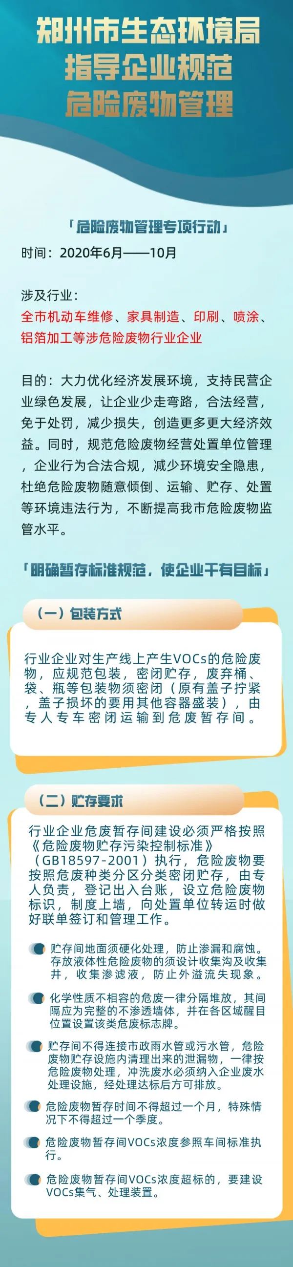 危废暂存间VOCs浓度超标的，要上VOCs收集和处理装置