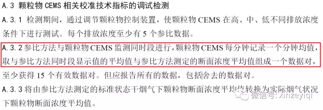 颗粒物cems校准技术指标